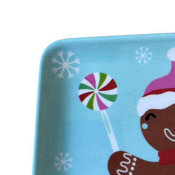 Sugarplum Dreams CHRISTMAS GINGERBREAD Appetizer Plate 5.75in Melamine Set 4 NEW - Picture 10 of 12